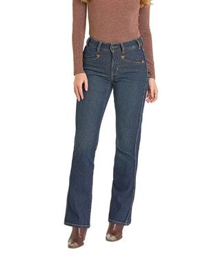 Rock N Roll West Desperado Jacquard High Rise Striped Jeans